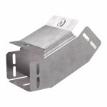 Угол д/листового кабель.лотка 45° вертикально восходящий без разъема/соединителя сталь светло-серый ПРОМРУКАВ