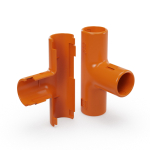 Тройник разборный оранжевый d16 мм (70шт/700шт уп/кор) Промрукав Тройник разборный оранжевый d16 мм (70шт/700шт уп/кор) Промрукав