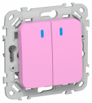 FLITE Выключ. 2-кл. прох. с инд. 10А ВС62-1-1-ФлПр пур IEK