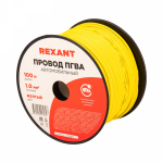 Провод ПГВА 1х1 желтый (100м/бухта) REXANT (1/1)