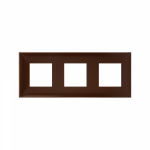 Рамка цвет коричневый глянцевый, пластик горизонт. и вертик., DKC