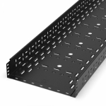 Лоток перфорированный Стандарт 400х100х3000 (1,0 мм) RAL 9005 (6 м/уп) Промрукав