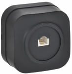 GLORY Роз. телефонная RJ11 о/у РТ20-ХЧм черн. м. IEK