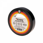 Изолента черная 15/20м толщина 0,13мм ПВХ KRANZ (10/10/200)