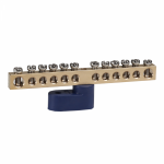 Шина нулевая с одним изолятором OptiKit BB-O-N-S-12-6х9-синий