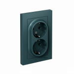 Розетка 2гн с З/К с/у изумруд в сборе 16А AtlasDesign Systeme Electric (1/6) Розетка 2гн с З/К с/у изумруд в сборе 16А AtlasDesign Systeme Electric (1/6)