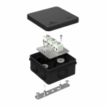 Коробка огнестойкая для о/п 40-0210-FR2.5-6 Е15-Е120 RAL9005 80х80х40 Промрукав