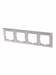 Рамка 4-пост. цвет белый слоновая кость глянцевый, пластик горизонт. и вертик., IP20 basic55 ABB Рамка 4-пост. цвет белый слоновая кость глянцевый, пластик горизонт. и вертик., IP20 basic55 ABB