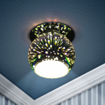 Светильник встраив декор "3D звездный дождь" 35Вт G9 серебро/мультиколор 220В DK88-3 ЭРА (1/50)