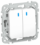 Выключатель 2кл с подсв с/у белый механизм ВС12-1-1-ФлБ FLITE IEK (1/100)