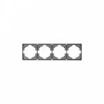 Рамка 4гн титан MIELE ROUND KRANZ (1/100) Рамка 4гн титан MIELE ROUND KRANZ (1/100)