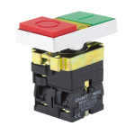 Двойная кнопка NP2-BW8465 белый корпус, 1НО+1НЗ, AC/DC230В (LED), IP40  CHINT (1)