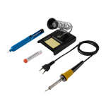 Набор для пайки №4 (паяльник 30Вт, оловоотсос, подставка, припой, губка) REXANT Набор для пайки №4 (паяльник 30Вт, оловоотсос, подставка, припой, губка) REXANT