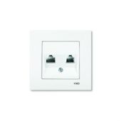 Розетка 2гн ТФ+ТФ RJ11+RJ11 с/у белый Lilium Natural Kare Makel (1/12/120) Розетка 2гн ТФ+ТФ RJ11+RJ11 с/у белый Lilium Natural Kare Makel (1/12/120)