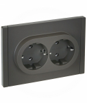 Розетка 2гн с З/К с/у серый безвинт.клем 16А FP324 FORTE&PIANO IEK (1/10/100)