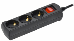 Удлинитель 3гн с З/К 5м с выкл черный 10А ПВС 3x1 У03В GENERICA IEK (1/20) Удлинитель 3гн с З/К 5м с выкл черный 10А ПВС 3x1 У03В GENERICA IEK (1/20)