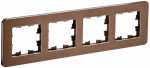 Рамка 4гн металл коричневый РУ-4-1-Бр RE BRITE IEK (5/50)