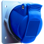 Розетка силовая (CEE) панельная фланцевая 3Р 70x70 220-230 В (50+60 ГЦ) СИНЯЯ 6ч пластик IP44 ABB Розетка силовая (CEE) панельная фланцевая 3Р 70x70 220-230 В (50+60 ГЦ) СИНЯЯ 6ч пластик IP44 ABB