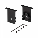 Заглушка SL-COMFORT-2542-F BLACK c отверстием (ARL, Металл)