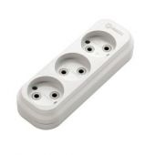 Колодка 3гн с З/К белая 16А Makel (1/15/60)