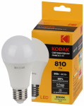 Лампа светодиод 9Вт груша A60 Е27 3000К 810Лм A60-9W-830-E27 Kodak (1/10)