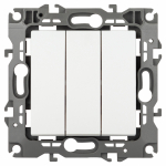 Выключатель ЭРА Серия 12 12-1107-01М тройной, 10АХ-250В, белый матовый Выключатель ЭРА Серия 12 12-1107-01М тройной, 10АХ-250В, белый матовый