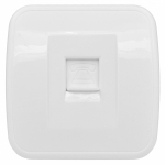 Розетка 1гн ТФ RJ11 о/у белый IP20 Минск EKF (12/120)