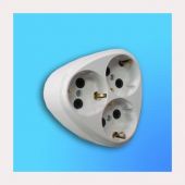 Тройник 3гн с З/К белый треугольник IP20 Беларусь (1/24) Тройник 3гн с З/К белый треугольник IP20 Беларусь (1/24)