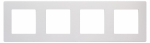 Рамка для розеток и выключателей ЭРА Серия 12 12-5104-01М на 4 поста, Сатин, белый матовый