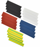 Набор термоусадочных трубок ТУТнг-LS 8/4, 10/5, 12/6, 14/7 ЖЗ/С/К/Ч/Б (20х8см/упак) IEK (1/10/400)