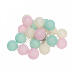 Тайские фонарики «Перламутр» 3.5 м, 20 LED, прозрачный ПВХ, цвет свечения теплый белый, 2 х АА (батарейки не в комплекте) NEON-NIGHT