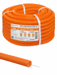 Труба гофрированная ПНД d 25 с зондом (25 м) легкая оранжевая TDM Труба гофрированная ПНД d 25 с зондом (25 м) легкая оранжевая TDM