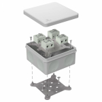 Коробка огнестойкая для о/п двухкомпонентная 60-0300-FR10.0-8 Е15-Е120 RAL7035 100х100х50 (14 шт/кор) Промрукав