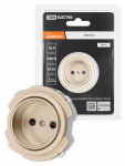 Розетка 2П 16А 250В с защ. шт. шампань, "Байкал" TDM Розетка 2П 16А 250В с защ. шт. шампань, "Байкал" TDM