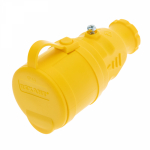 Колодка 1гн с З/К желтая каучук с крышкой IP44 REXANT (1/240)