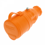 Колодка 1гн с З/К оранжевая каучук с крышкой IP44 REXANT (1/150)