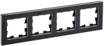 Рамка 4гн металл черный РУ-4-1-БрЧ BRITE IEK (1/5/50)