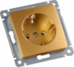 Розетка HEGEL 1-мест. механизм с накладкой с З/К скр. уст-ки16А 220-250В IP00 цвет золото Розетка HEGEL 1-мест. механизм с накладкой с З/К скр. уст-ки16А 220-250В IP00 цвет золото