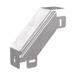 Угол д/листового кабель.лотка 90° вертикально ниспадающий без соединит. разъема сталь светло-серый ПРОМРУКАВ