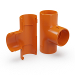 Тройник разборный оранжевый d32 мм (15шт/180шт уп/кор) Промрукав Тройник разборный оранжевый d32 мм (15шт/180шт уп/кор) Промрукав