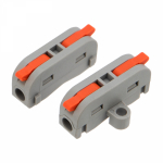 Клемма СМК 222-421P проxодная 1 полюс, с монтажной площадкой (0,08-4 мм²), серая (5 шт./уп.) REXANT