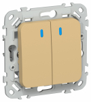 FLITE Выключ. 2-кл. прох. с инд. 10А ВС62-1-1-ФлШм ш/а IEK