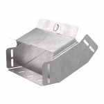 Угол д/листового кабель.лотка 45° вертикально восходящий без разъема/соединителя сталь светло-серый ПРОМРУКАВ