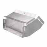 Угол д/листового кабель.лотка 45° вертикально восходящий без разъема/соединителя сталь светло-серый ПРОМРУКАВ