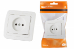 Розетка 1гн без З/К с/у белый 10А Валдай TDM Розетка 1гн без З/К с/у белый 10А Валдай TDM