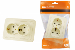 Розетка 2гн с З/К с/у крем 16А Валдай TDM (10) Розетка 2гн с З/К с/у крем 16А Валдай TDM (10)