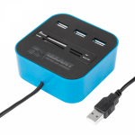 Разветвитель USB на 3 порта + картридер (Все в одном) черный REXANT (1/1/100) Разветвитель USB на 3 порта + картридер (Все в одном) черный REXANT (1/1/100)