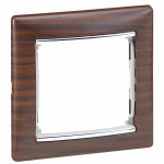 Рамка темн дер/сер штрих Valena 1 пост