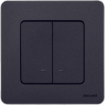 Выключатель 2кл с подсв с/у антрацит INSPIRIA Legrand (1/10/100)