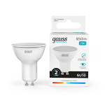 Лампа светодиод 11Вт GU10 4100К 850Лм MR16 Gauss Elementary 1/10/100